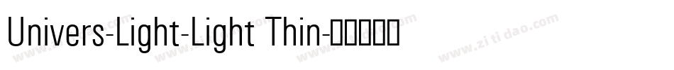 Univers-Light-Light Thin字体转换